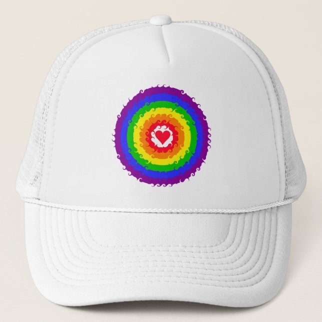 Regnbåge Wheel hat Truckerkeps (Framsida)