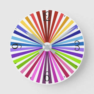 Regnbåge Wheel Rund Klocka