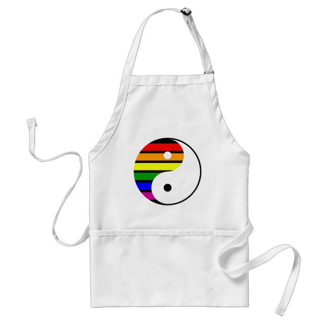 Regnbåge Yin Yang Förkläde (Framsidan)