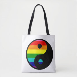 Regnbåge Yin Yang HBTQ Stolthet Balans Symbol Tygkasse