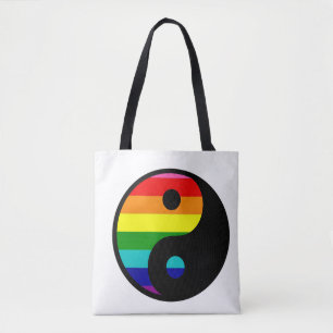 Regnbåge Yin Yang HBTQ Stolthet Balans Symbol Tygkasse