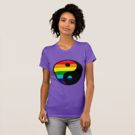 Regnbåge Yin Yang HBTQ-stolthetssymbol T Shirt