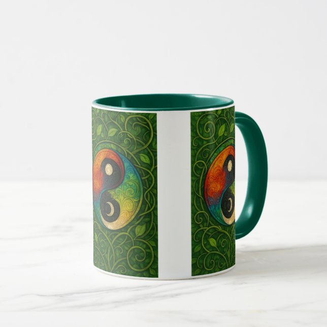 Regnbåge Yin Yang Mugg (Framsida höger)
