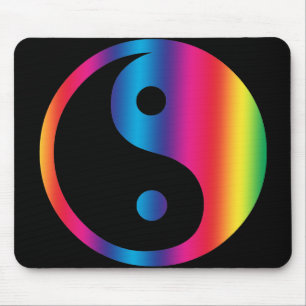 Regnbåge Yin Yang Musmatta