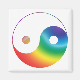 Regnbåge Yin Yang-symbol Magnet