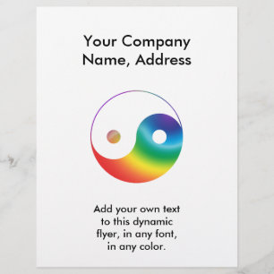 Regnbåge Yin Yang-symbol Reklamblad