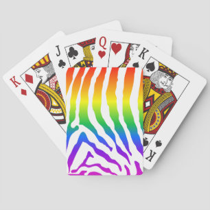 Regnbåge Zebra mönstrad Casinokort