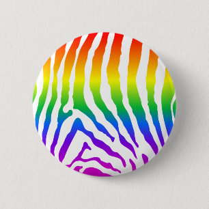 Regnbåge Zebra mönstrad Knapp