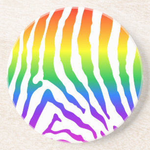Regnbåge Zebra mönstrad Underlägg