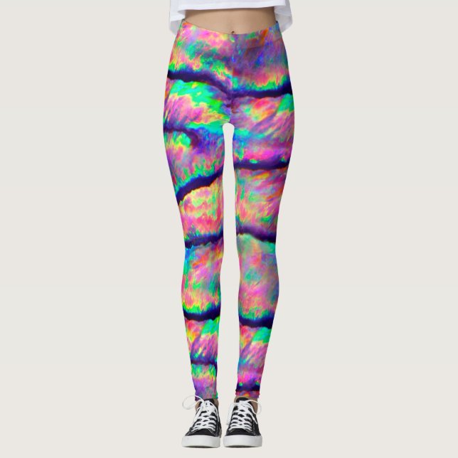 RegnbågeAbalone Leggings (Framsida)
