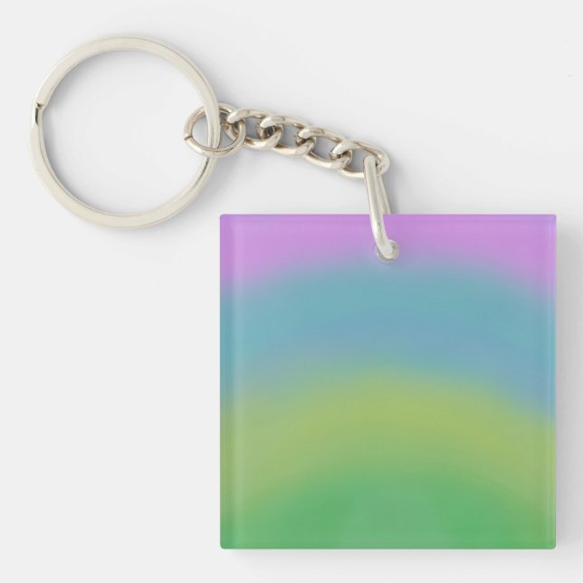 Regnbågeabstrakt, original- konst Keychain (Framsidan)