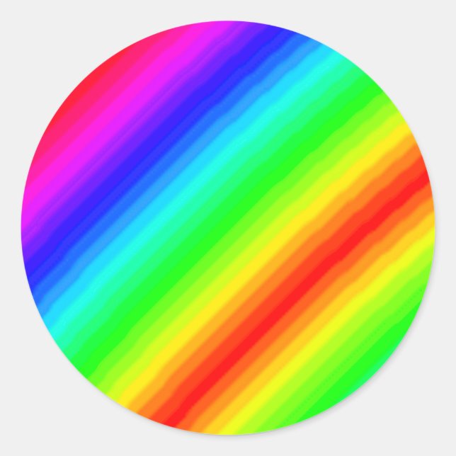 Regnbågeanpassade Runt Klistermärke (Framsida)