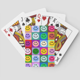Regnbågeansikte kvadrerar casinokort