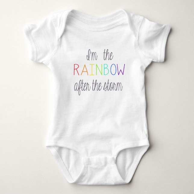 Regnbågebabydräkt Tee Shirt (Framsida)