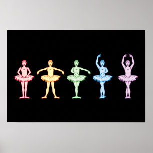 RegnbågeBallerinas Poster