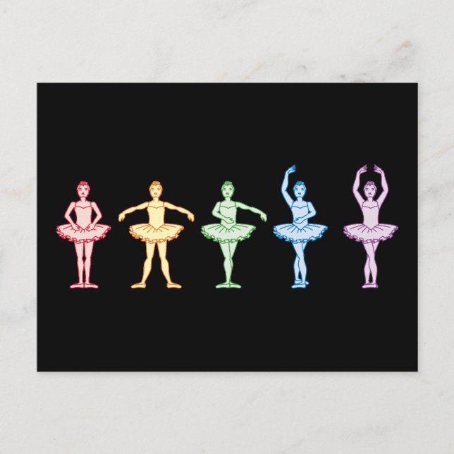 RegnbågeBallerinas Vykort (Framsida)