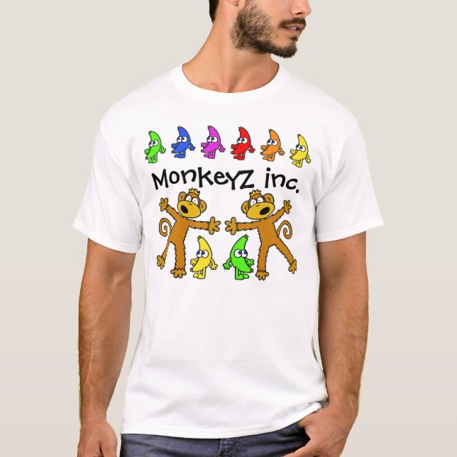 Regnbågebanan- och apaskjorta t-shirt (Framsida)