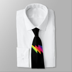 Regnbågeblixt kasta i sig bandgay pridemanar slips