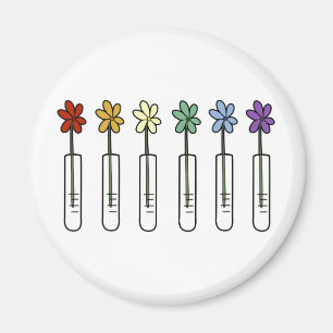 Regnbågeblomma och dryckeskärlforskare magnet