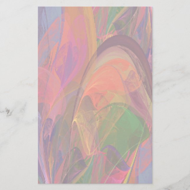 RegnbågeblommarFractal Brevpapper (Framsida)