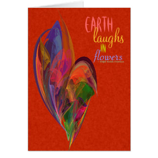 RegnbågeblommarFractal Hälsningskort