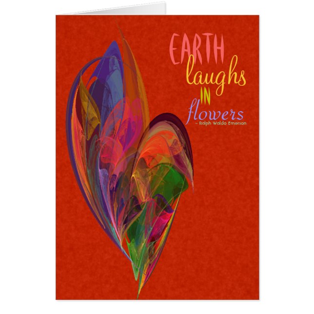 RegnbågeblommarFractal Hälsningskort (Framsidan)