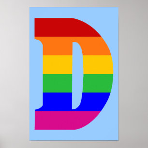 Regnbågebrev D Poster