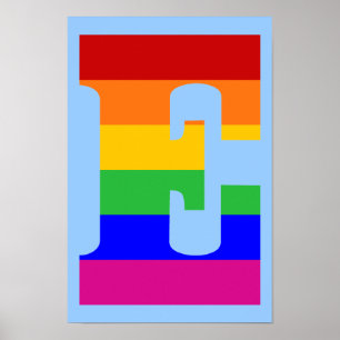Regnbågebrev E Poster