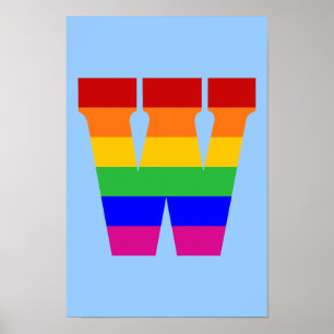 Regnbågebrev W Poster