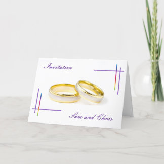 Regnbågebröllopmall Inbjudan