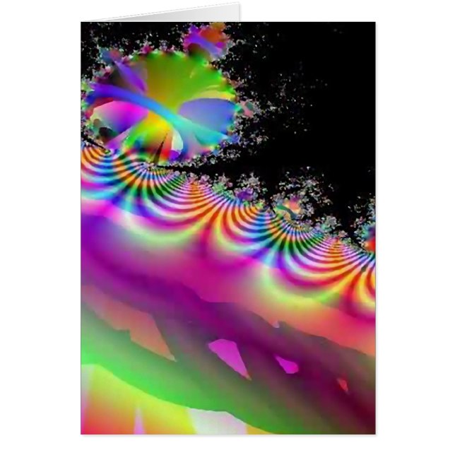 Regnbågecirkuskonst Hälsningskort (Framsidan)