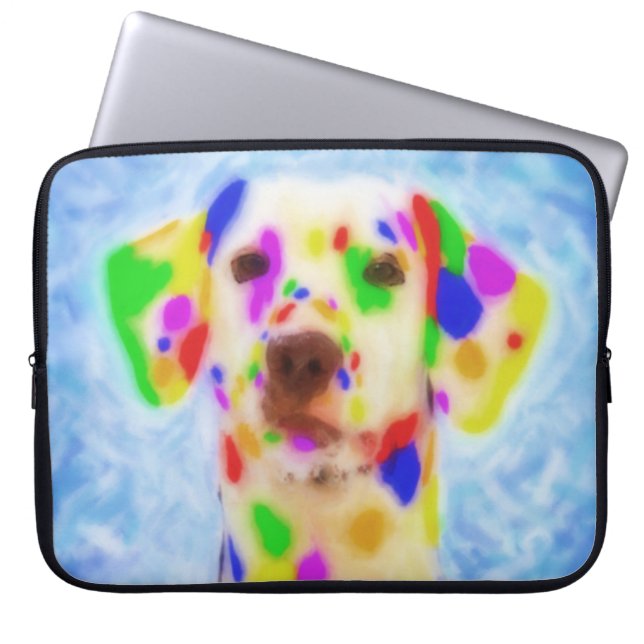 RegnbågeDalmatian Laptop Sleeve (Framsidan)