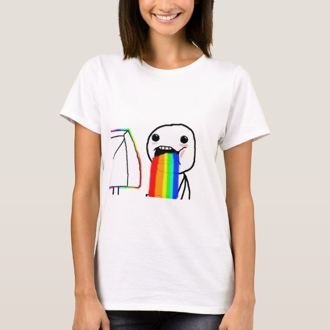 Regnbågedatoransikte Tee (Framsida)