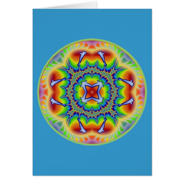 Regnbågedelfin Delite Hälsningskort (Framsidan)