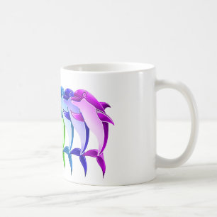 Regnbågedelfiner Kaffemugg