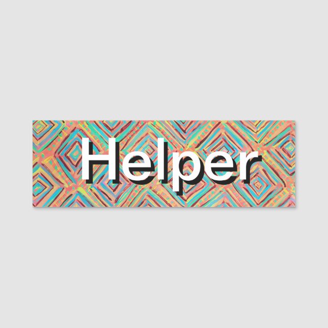 regnbågediamantmålning namnbricka (Framsida)