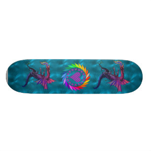 Regnbågedrake Old School Skateboard Bräda 21,6 Cm