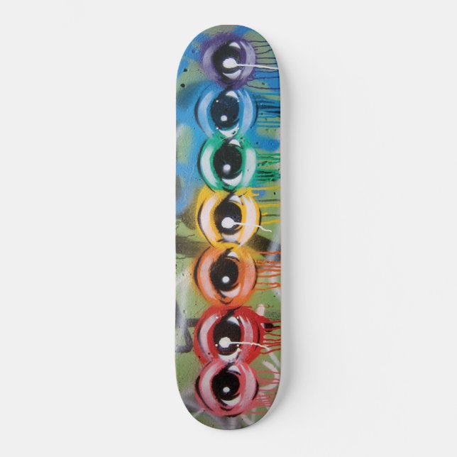 RegnbågeEyez droppande Mini Skateboard Bräda 18,7 Cm (Framsida)
