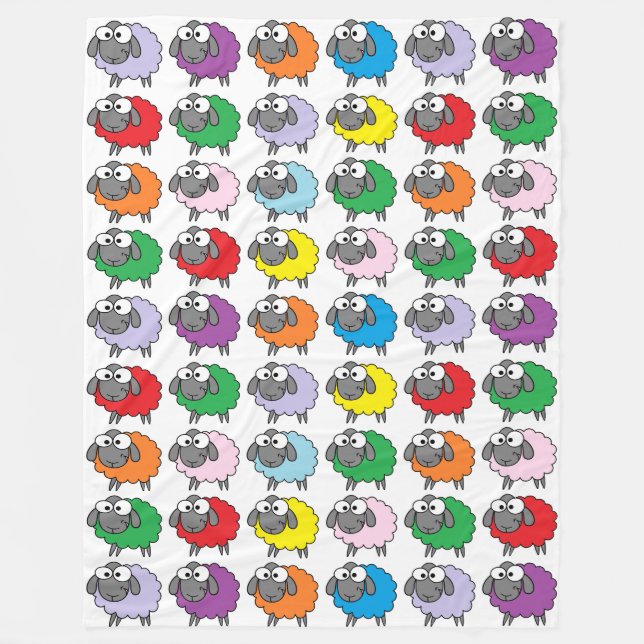 Regnbågefår Fleecefilt (Framsidan)