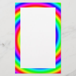 Regnbågefärger. Ljus och färgrik spiral Brevpapper