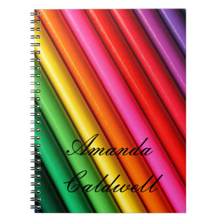 Regnbågefärgpennaanteckningsbok Anteckningsbok