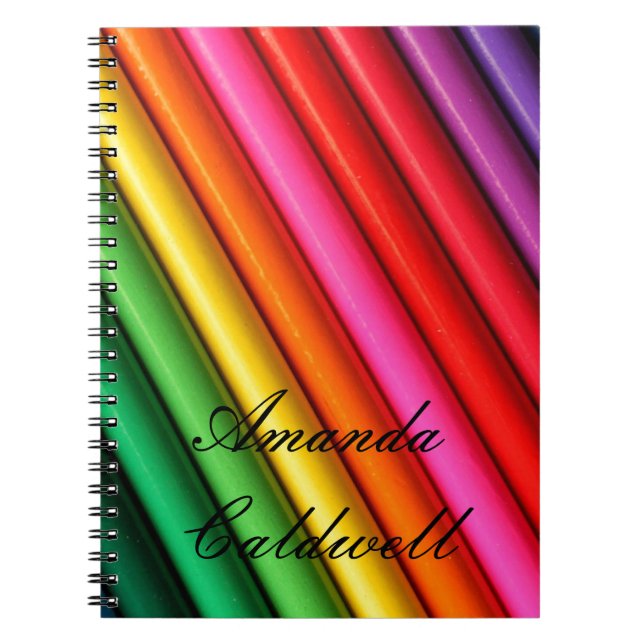 Regnbågefärgpennaanteckningsbok Anteckningsbok (Framsidan)