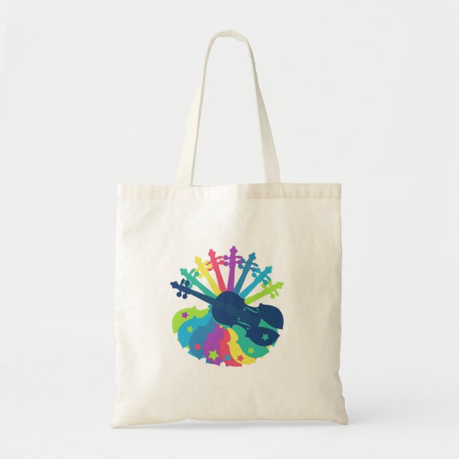 Regnbågefiol Totebag Tygkasse (Framsidan)