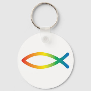 Regnbågefisk Keychain Nyckelring