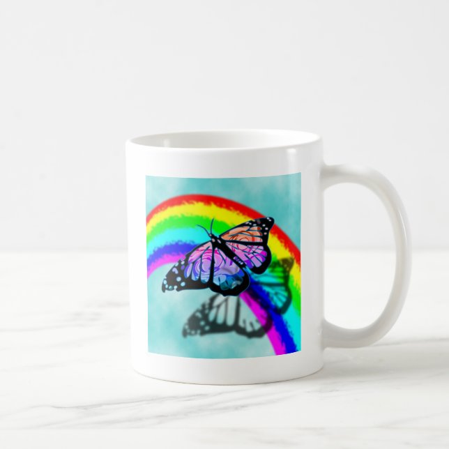 Regnbågefjäril Kaffemugg (Höger)