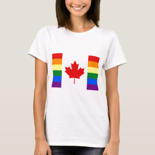 Regnbågeflagga av Kanada Tee Shirt