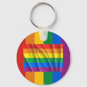 REGNBÅGEFLAGGA/GAY PRIDE NYCKELRING