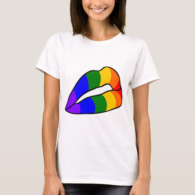 REGNBÅGEFLAGGA TEE SHIRT (Framsida)