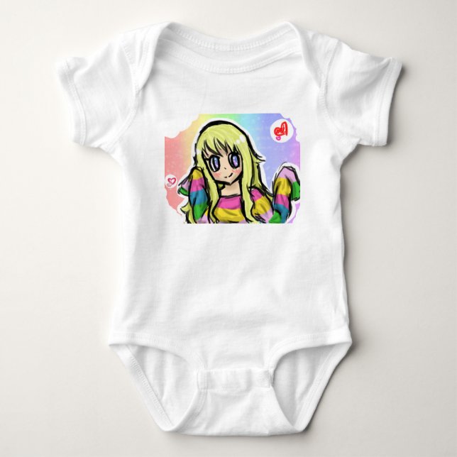 Regnbågeflicka Tee (Framsida)