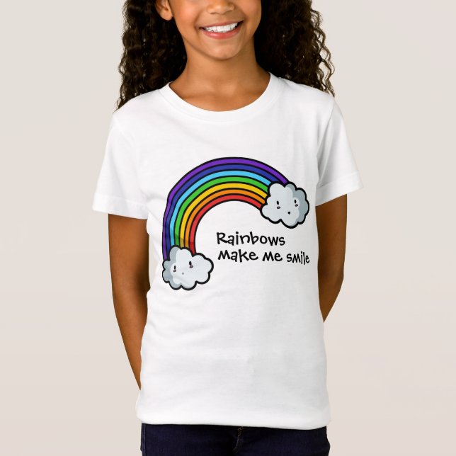 Regnbågeflickat-skjorta Tee Shirt (Framsida)